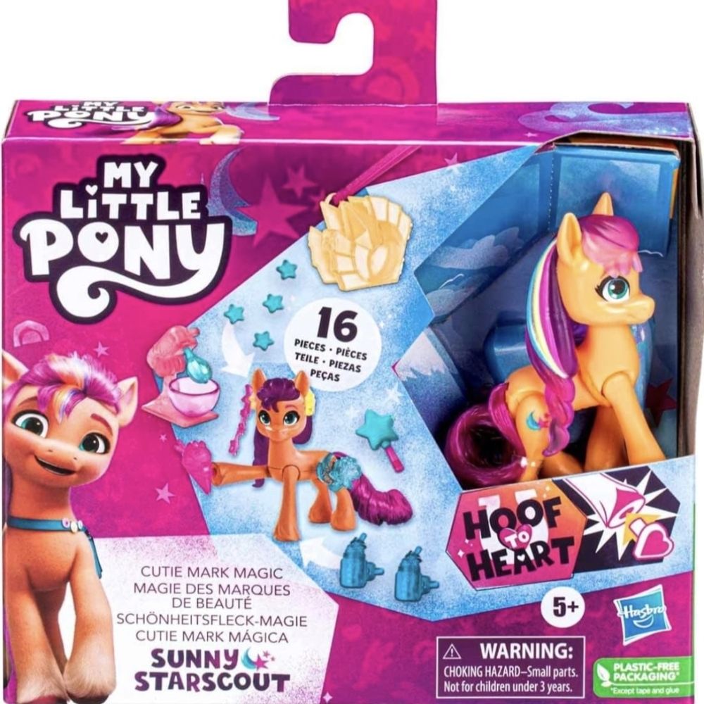 My Little Pony SUNNY STARSCOUT Cutie Mark Magic Hoof To Heart Keychain